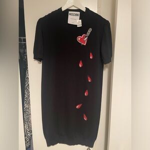 MOSCHINO COUTURE wool Embellished Dress